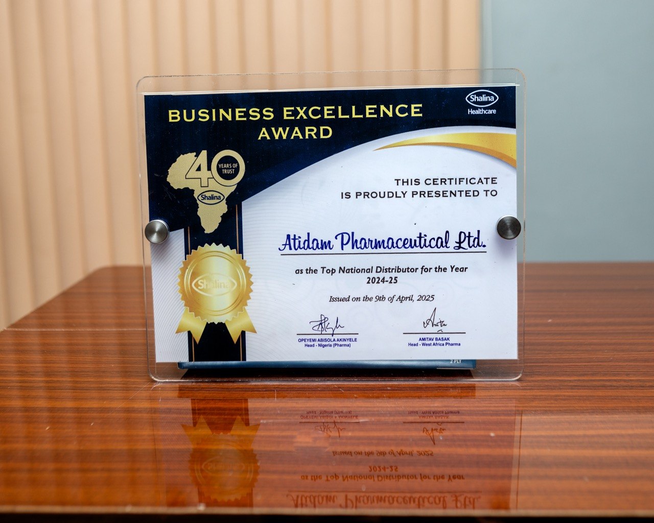 SHALINA HEALTHCARE TOP NATIONAL DISTRIBUTOR